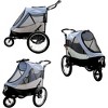 Petique Trailblazer Pet Jogger Stroller with Tire Pump up to 77LBS Space Gray - 4 of 4