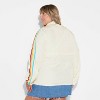 Pride Adult Long Sleeve Zip-Up Windbreaker Jacket - Ivory - 2 of 3