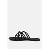 Sweetin Black Strappy Flat Slip On Sandals - image 4 of 4