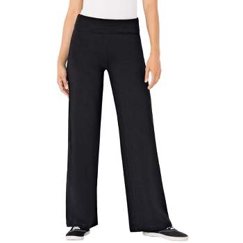 Woman Within Women's Plus Size Tall Stretch Cotton Wide Leg Pant