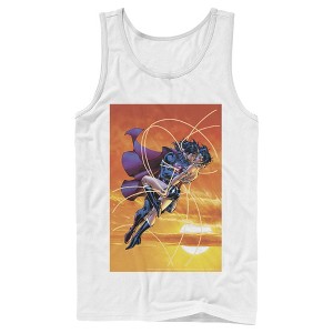 Men's Superman Wonder Woman Kiss Tank Top - 1 of 4