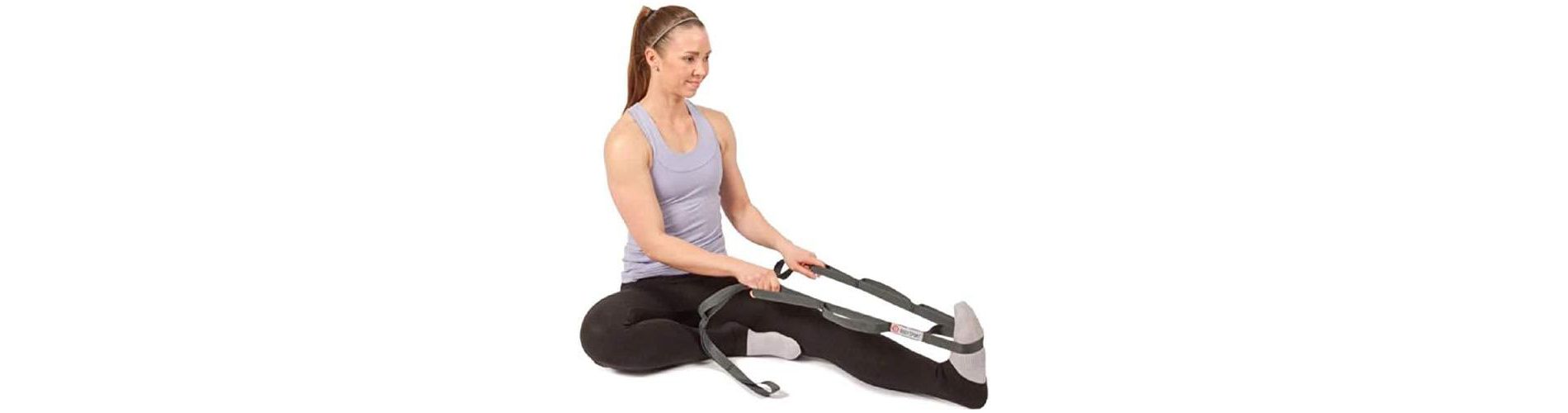 BodySport Static Stretch Strap – Durable Woven Stretch Strap with Loops for Yoga and Home Gym Exercises – For Pre- and Post-Workout Stretching –