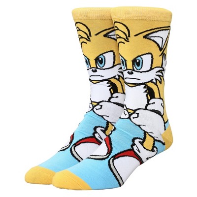 Sonic the Hedgehog Tails Animigos 360 Casual Crew Socks for Men