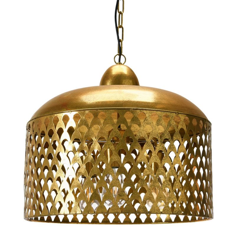 20.25&#34; x 18.5&#34; Metal Pendant Lamp Gold Finish - Storied Home, 5 of 14