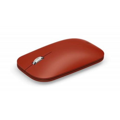 Microsoft Surface Mobile Mouse Poppy Red Wireless Bluetooth Seamless Scrolling Light Portable Bluetrack Enabled Target
