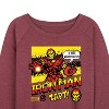 Women's - Marvel - Iron Man 8 Bit Pixelated Lightweight French Terry Wide Neck Long Sleeve Shirt - 2 of 4