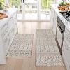 Acekool Washable Vintage Geometric Area Rug, Non-Slip, Stain Resistant, Low Pile, Soft Indoor Carpet for Living Room Bedroom Office, Easy Care - 3 of 4