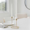 Decorative Taper Candle Holders for Living Home Decor - Swirl Candle Holder Centerpieces for Table, Office or Mantel - 8" Metallic Gold - 3 of 4