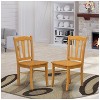 HomeStock 2 Dining Room Chair, Wood Seat, 17" W x 17" D x 36" H, Chic Oak Finish, Pure Asian Wood - 3 of 3