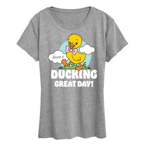 Women's - Instant Message - Ducking Great Day Short Sleeve Graphic T-Shirt - 1 of 4