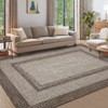 Coucheta Washable Boho Area Rug, Stain-Resistant Low Pile Carpet with Rubber Backing&Braided Border for Living Room, Bedroom, Office, Multiple Sizes - 4 of 4