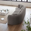 Okak Modern Oversized Curved Sectional Floor Futon Sofa for Living Room Bedroom,Memory Foam Rest Sofa with Comfy Backrest & Pillows - 4 of 4