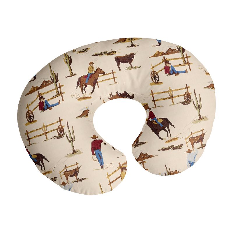 Sweet Jojo Designs Boy Support Nursing Pillow Cover (Pillow Not Included) Wild West Collection, 1 of 8