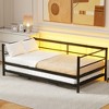 Whisen Morden Design Twin Size Metal Daybed with Adjustable Trundle - 2 of 4