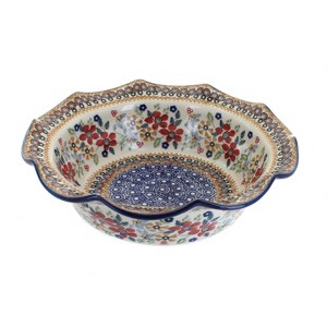 Blue Rose Polish Pottery M119 Manufaktura Medium Scallop Serving Dish - 1 of 2