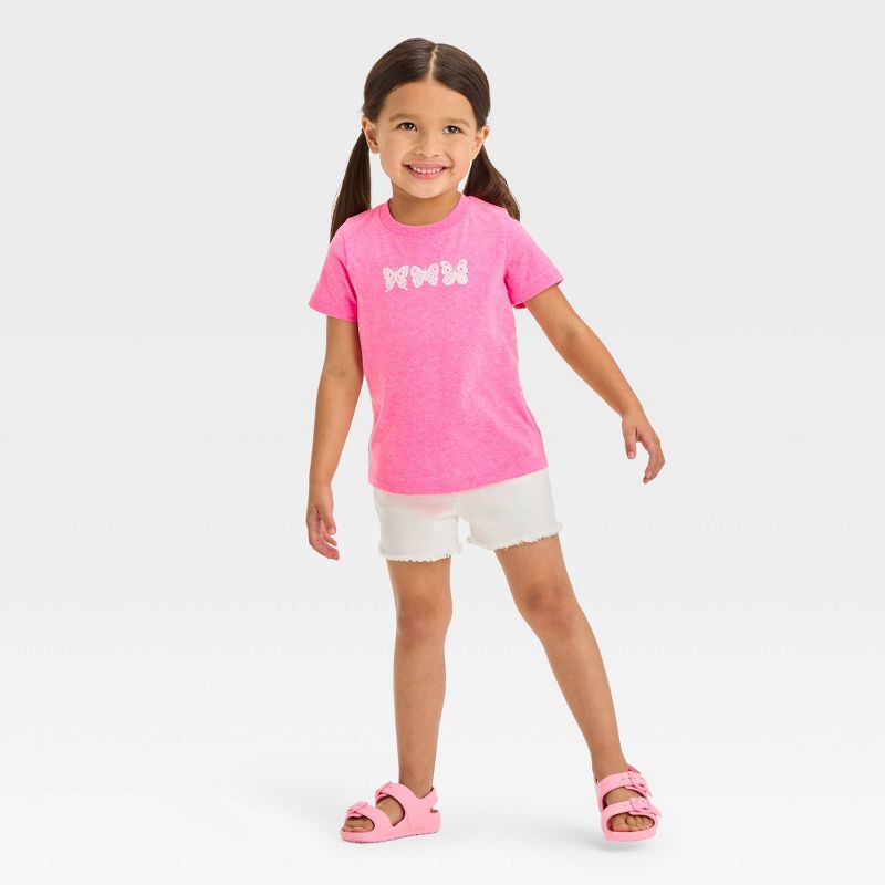 Toddler Girls' Butterfly Short Sleeve T-Shirt - Cat & Jack™ Pink, 4 of 7