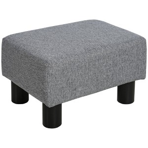 Aghana Digitals Charcoal Gray Linen Ottoman: Multi-Functional Foot Rest, Seat & Coffee Table with - 1 of 4