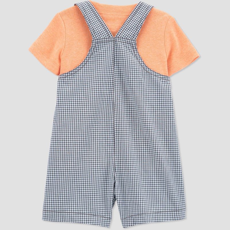 Carter&#39;s Just One You&#174; Baby Boys&#39; Gingham Overalls - Orange, 4 of 7