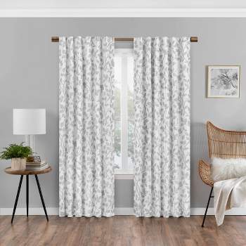 2pk 50x63 Blackout Aruba Curtain Panels Charcoal Gray - Threshold™