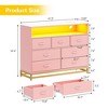 Modern White 7-Drawer Dresser with Charging Station and LED Lights - Large Capacity Storage Chest for Bedroom - 2 of 4