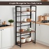 VASAGLE Industrial Bookshelf Folding Bookcase 4-Tier Ladder Shelf Wood Look Accent Furniture with Metal Frame Rustic Brown - 2 of 4