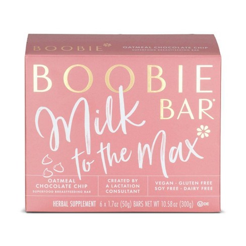 Boobie Bar Superfood Vegan Lactation Bar Oatmeal Chocolate Chip - 10.58oz/6ct - image 1 of 4