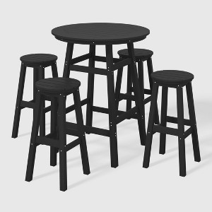 WestinTrends Malibu All Weather Hdpe Outdoor Patio Bar Height Dining Set (5-Piece) - 1 of 4