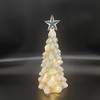 Season's Designs 9" LED Iridescent Snow White Glass Christmas Tree with Star Topper Tabletop Decoration for Indoor Use, Perfect for Mantel and - 2 of 2