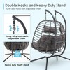 Brafab 2 Person Swing Egg Chair with Sturdy Stand and Fluffy Cushion - 4 of 4