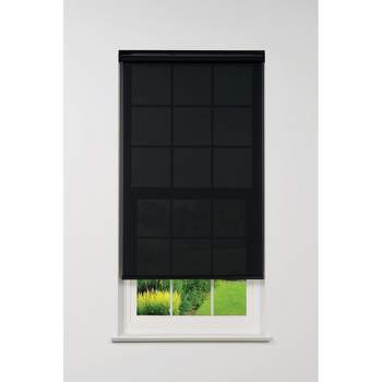 Linen Avenue Cordless 5% Solar Screen Standard Roller Shade, Black, Charcoal, and Gray (Arrives 1/4" Narrower)