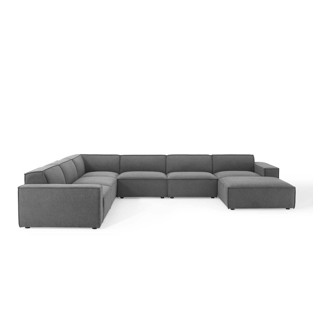 Photos - Sofa Modway 7pc Restore Sectional  Charcoal  
