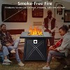 Acekool 28" Outdoor Gas Fire Pit Table - 50,000 BTU with Lid & Lava Rocks - 3 of 4