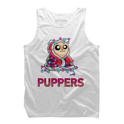 Men's Design By Humans Comfy Christmas Pupper By Puppers Tank Top