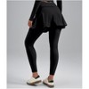 Coolmee Skirted Leggings for Women Tennis Yoga Pleated Leggings with Skirt - 2 of 3