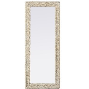 Elegant Lighting Rectangle Cornhusk Mirror 24x60 in Linen White - 1 of 4