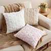 REGALWOVEN Flower Pattern Plush Jacquard Modern Throw Pillow Covers for Home Decoration 18 x 18 Inch 2 Pcs - 4 of 4