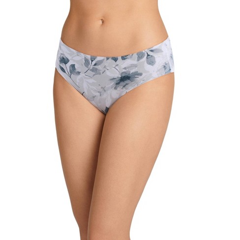 Allegra K Women's Unlined Satin Invisible Bikini Comfortable No-Show Thongs  Gray Large