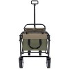 CAVINAS Collapsible Foldable Wagon Cart with 3pcs Plastic Liner Bag, Lightweight Beach Cart for Camping, Shopping, Sports - 3 of 4