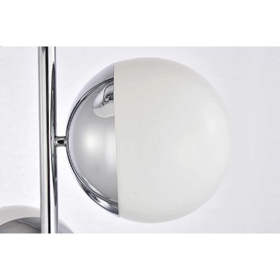 Elegant Brass Floor Lamp with Frosted White Glass Shades