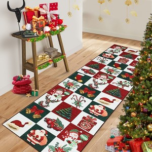 Christmas Rugs: Mas Prints Soft Low Pile, Stain-Resistant Non-Shedding, for Living/Bedroom/Dining/Kitchen/Office - 1 of 4
