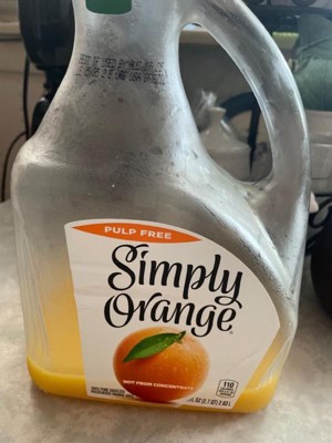 Simply Orange Pulp Free Juice Bottle, 52 Fl Oz, Juice and Drinks