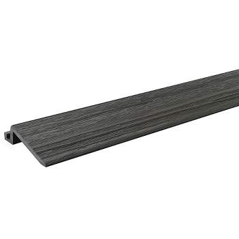 AURA 24”x3” Transition Edge Pieces, Engineered Polymer Outdoor Trim Pieces, 4 pack covers 8 ft., Driftwood