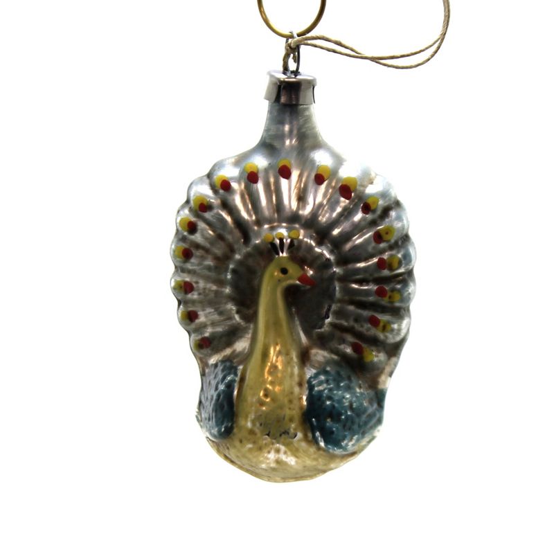 Marolin Peacock  -  2.5 Inches -  Ornament Feather Tree  -  2011201  -  Glass  -  Multicolored, 1 of 3