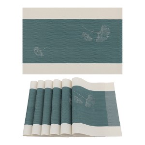 REGALWOVEN PVC Heat Resistant Washable Placemats 18 x 12 Inch 6 Pcs - 1 of 4