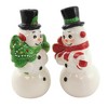 4.0 Inch Retro Snowman S / P Shakers Christmas Top Hat Winter Salt And Pepper Shakers - image 2 of 3