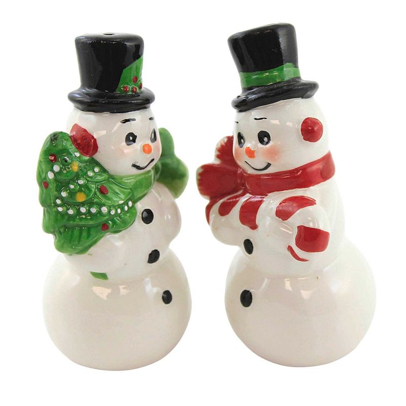 4.0 Inch Retro Snowman S / P Shakers Christmas Top Hat Winter Salt And Pepper Shakers, 2 of 4