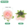 Unique Bargains Silk Plastic Small Faux Rose Artificial Flower Heads 1.2 inch - 3 of 4