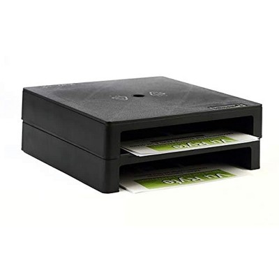 Black Graphite Stackable Monitor Stand with Storage