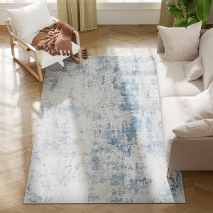 HOMCOM Machine Washable Area Rug, Non-Slip Traditional Flower Print Floor Carpet for Living Room, Bedroom, Dining Room - 1 of 4