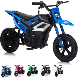 24V Electric Dirt Bike, Up to 13.67Mile/h Long-Range, Ride on Motorcycle with Rear Wheel Suspension, 12 Miles Range, Birthday & Xmas Gifts - 1 of 4